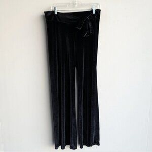 Debbie Shuchat Black Velvet Tie Waist Pants
